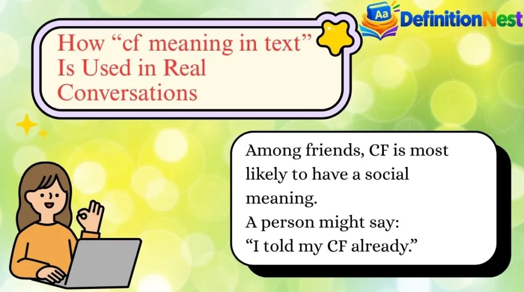How “cf meaning in text” Is Used in Real Conversations