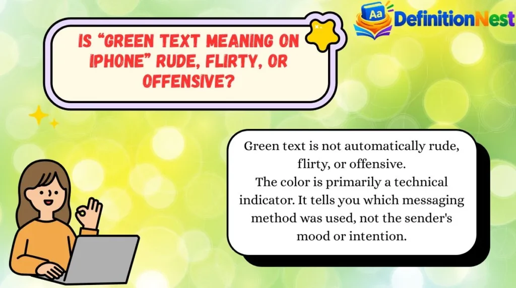 Is “Green Text Meaning on iPhone” Rude, Flirty, or Offensive?