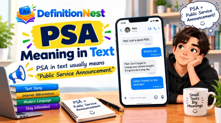 PSA Meaning in Text